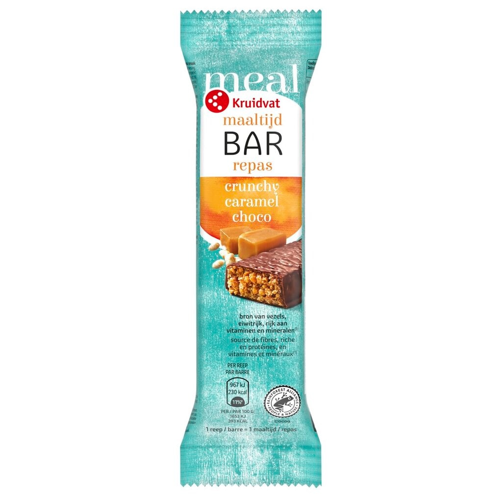Kruidvat Crunchy Caramel Choco Maaltijdreep Kruidvat Crunchy Caramel Choco Maaltijdreep