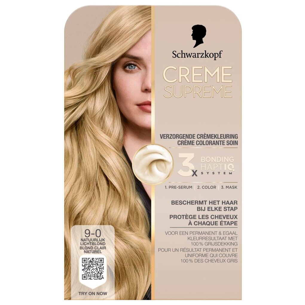 Schwarzkopf Creme Supreme Crème Colorante Soin 9-0 Blond Clair Naturel