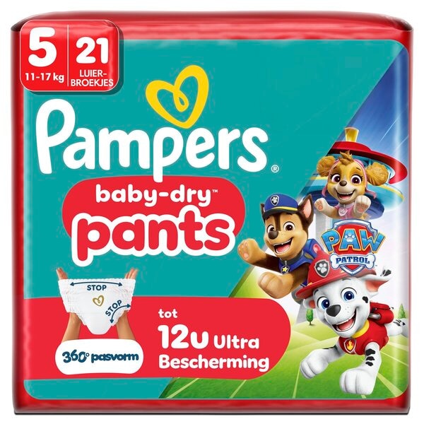 Pampers Couches-Culottes Baby-Dry La Pat' Patrouille Taille 5
