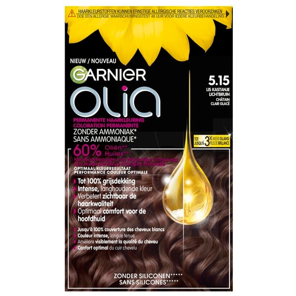 Garnier Olia Coloration Permanente 5.15 Châtain Clair Glacé