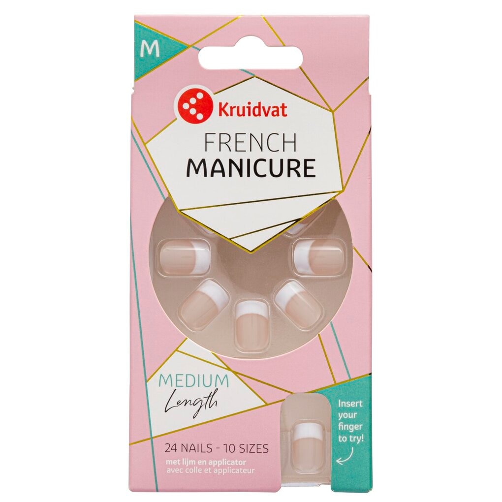 Kruidvat Salon Nails French Manicure Medium Length Nails