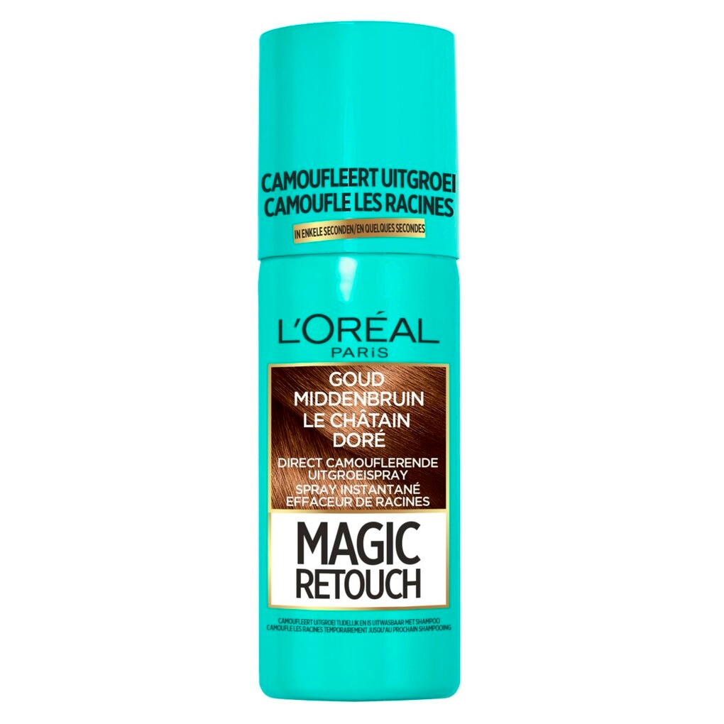 L'Oréal Paris Magic Retouch Goud Middenbruin Camouflerende Uitgroeispray