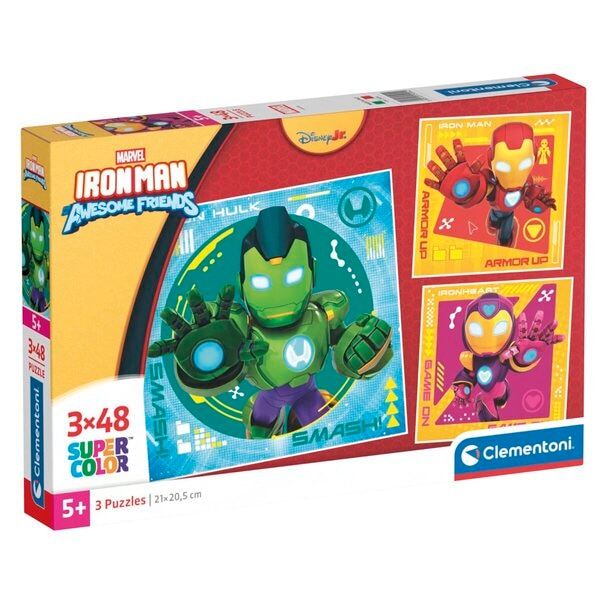 Clementoni Marvel Iron Man Awesome Friends 3-In-1 Kinderpuzzel