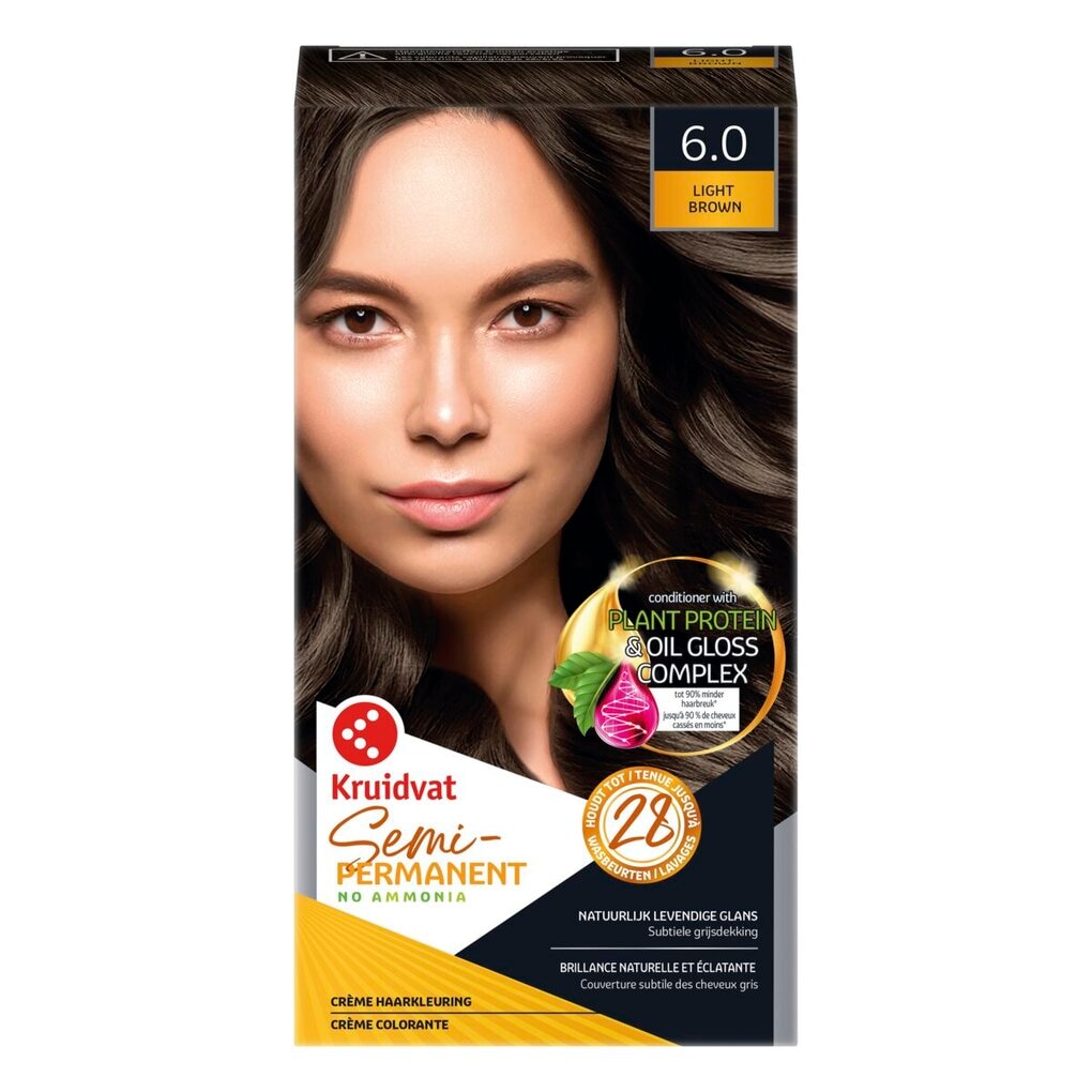 Kruidvat Coloration Semi-Permanente 6.0 Light Brown
