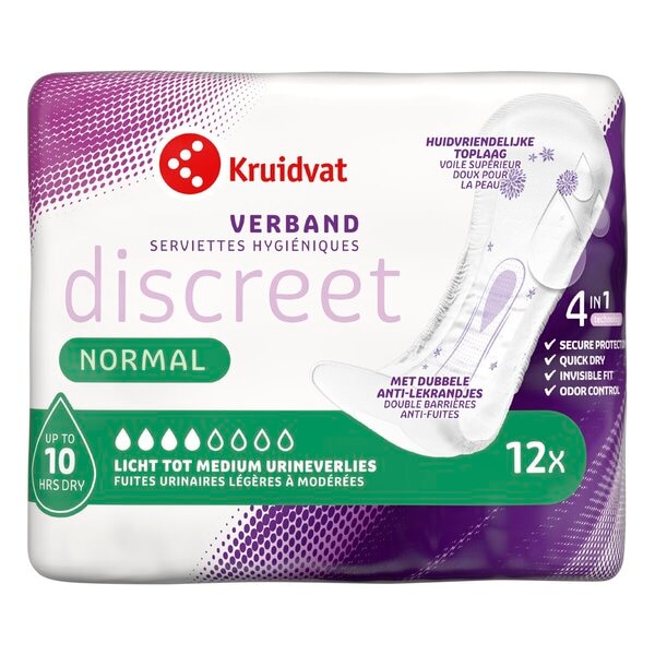 Kruidvat Discreet Normal Serviette d’incontinence