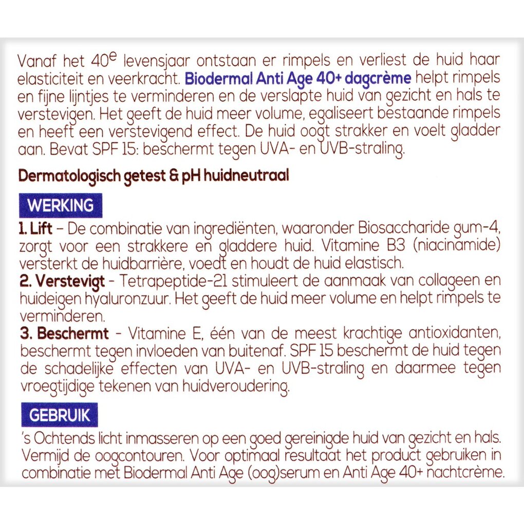 Biodermal Anti Age 40+ Dagcrème