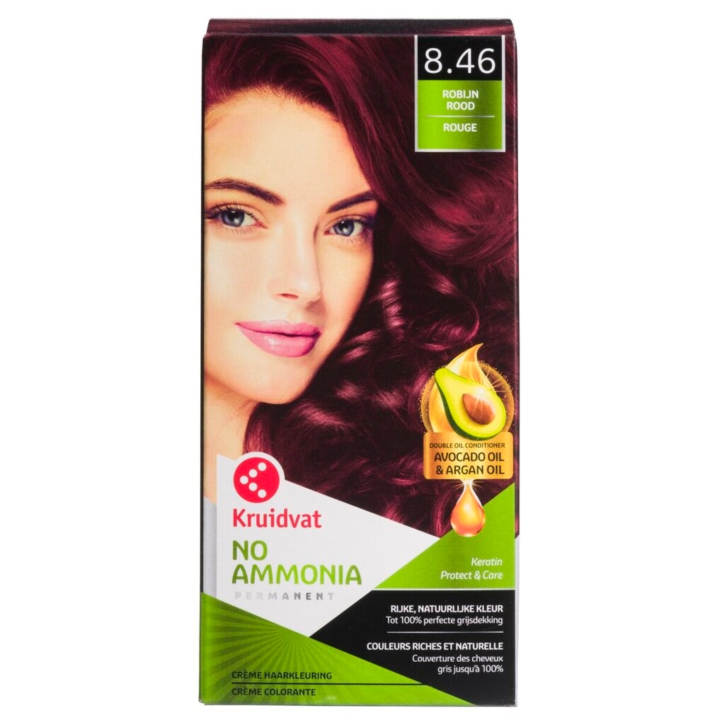 Kruidvat Crème Colorante Permanente No Ammonia 8.46 Rouge