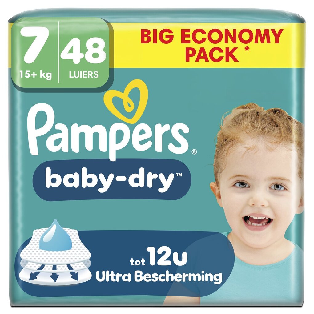 Pampers Couches Baby-Dry Taille 7