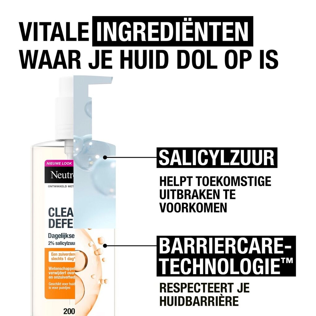 Neutrogena Gel Nettoyant Quotidien Clear & Defend 2 % Acide Salicylique
