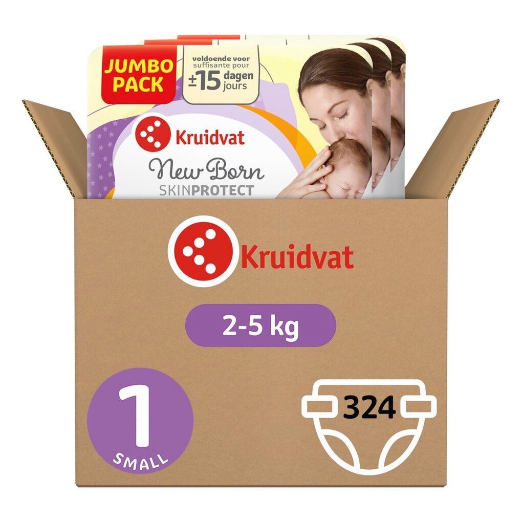 Kruidvat 1 NewBorn Small Luiers Volumedoos