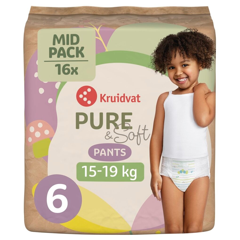 Kruidvat Pure & Soft Pants Maat 6 Luierbroekjes Midpack