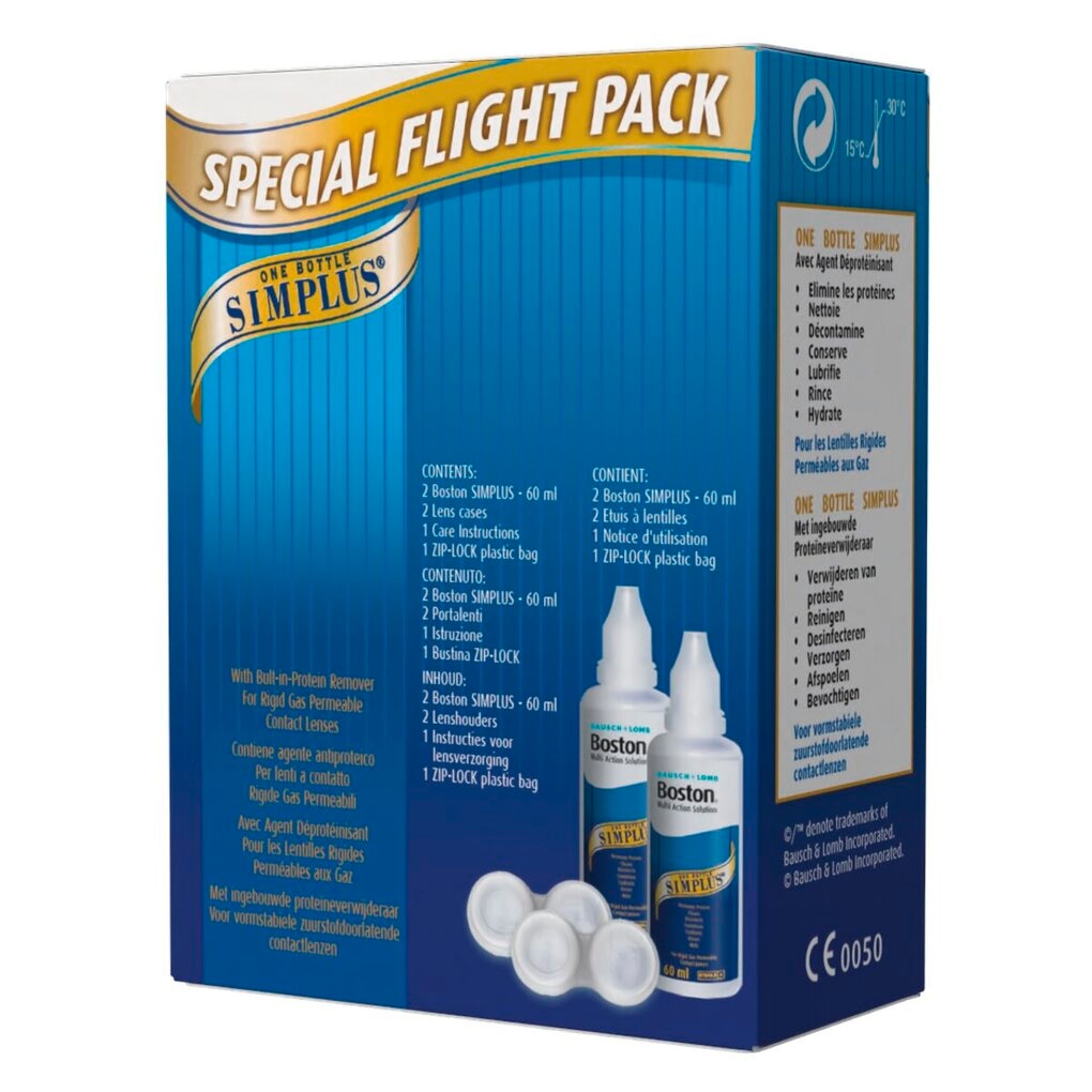 Bausch + Lomb Boston Simplus Lenzenvloeistof Special Flight Pack