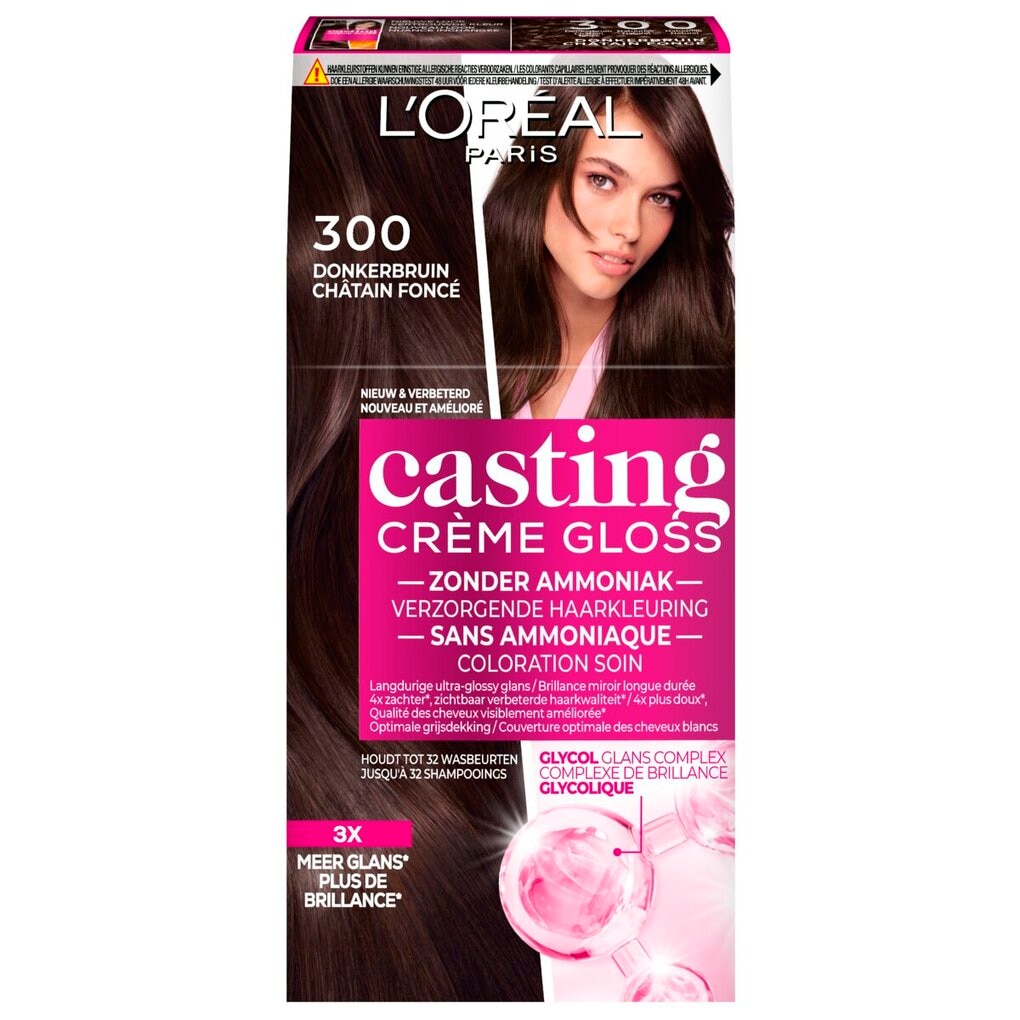 L'Oréal Paris Casting Crème Gloss 300 Donkerbruin Semi-Permanente Haarkleuring