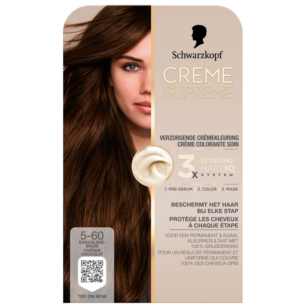Schwarzkopf Creme Supreme Crème Colorante Soin 5-60 Châtain Chocolat