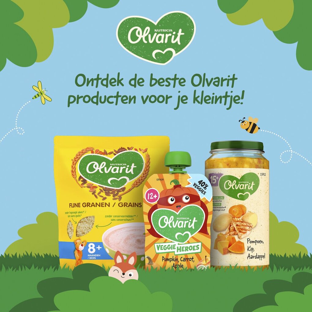 Olvarit 8+M Pompoen Kip Rijst Maaltijdpotje
