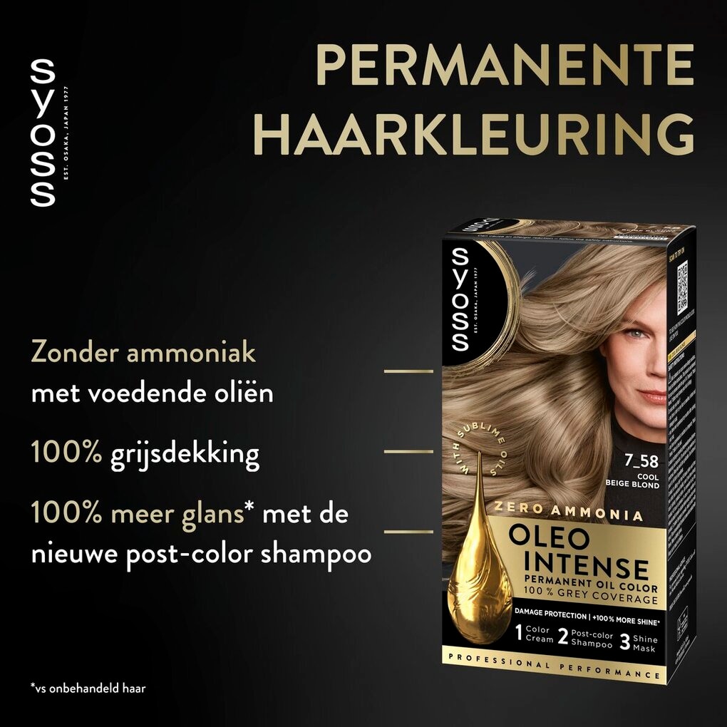 Syoss Oleo Intense 7-58 Cool Beige Blond Haarkleuring