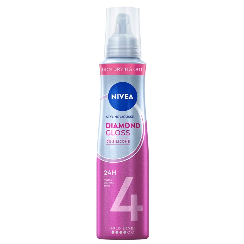 NIVEA Hold 4 Diamond Gloss Care Styling Mousse NIVEA Hold 4 Diamond Gloss Care Styling Mousse