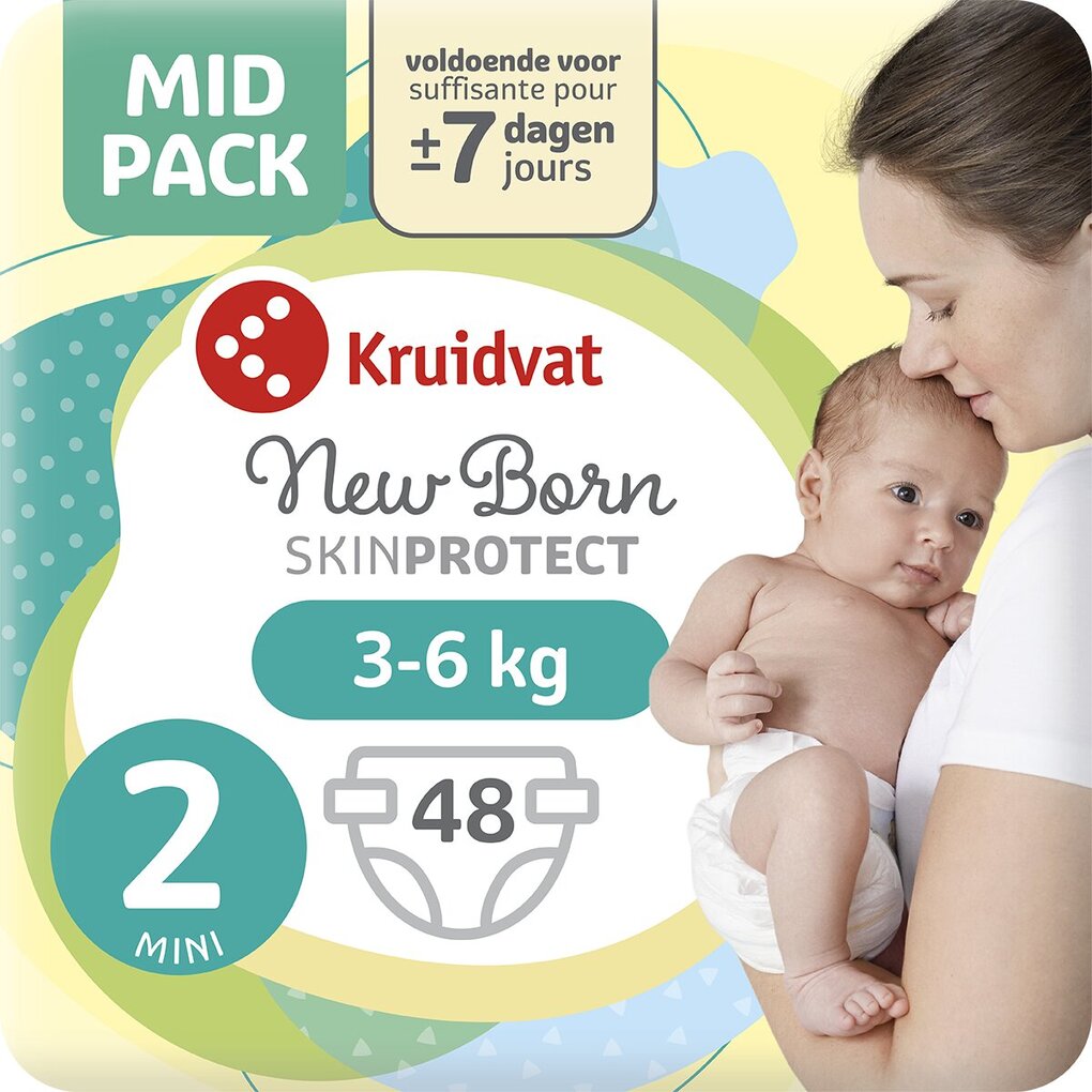 Kruidvat Midpack de Couches NewBorn Mini Taille 2