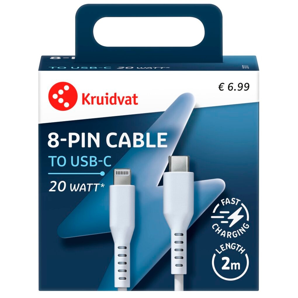 Kruidvat 20W USB-C-naar-8-Pin Kabel