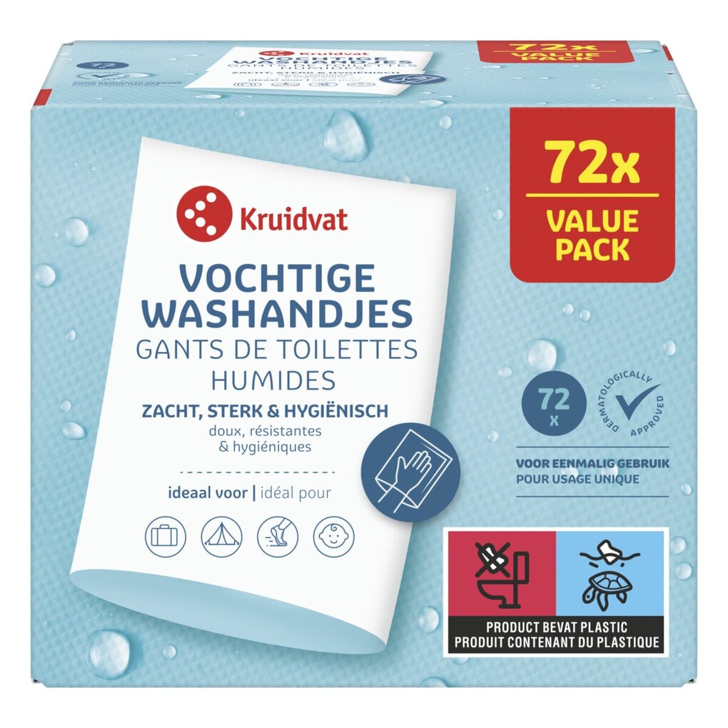 Gants de Toilette Humides Kruidvat
