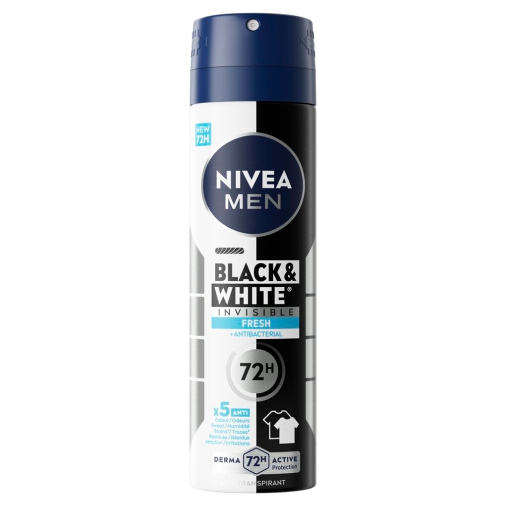 NIVEA Men Spray Anti-Transpirant Black & White Invisible Fresh