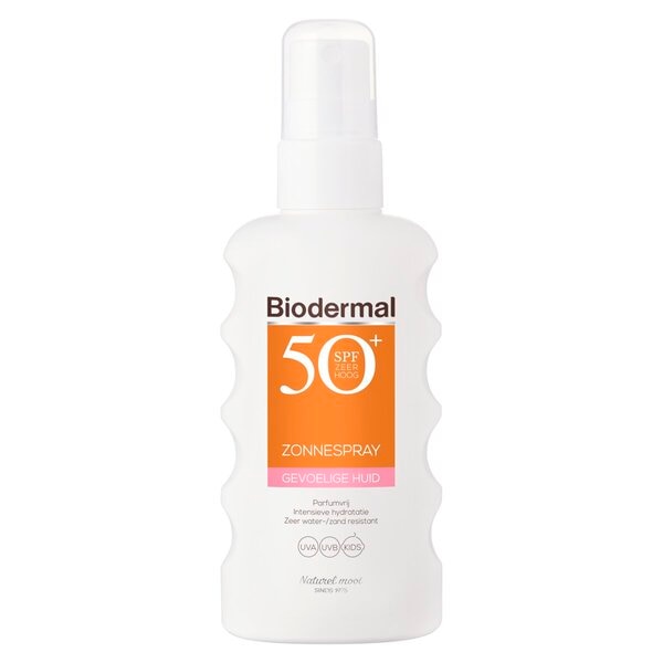 Biodermal Spray Solaire Peaux Sensibles FPS50+