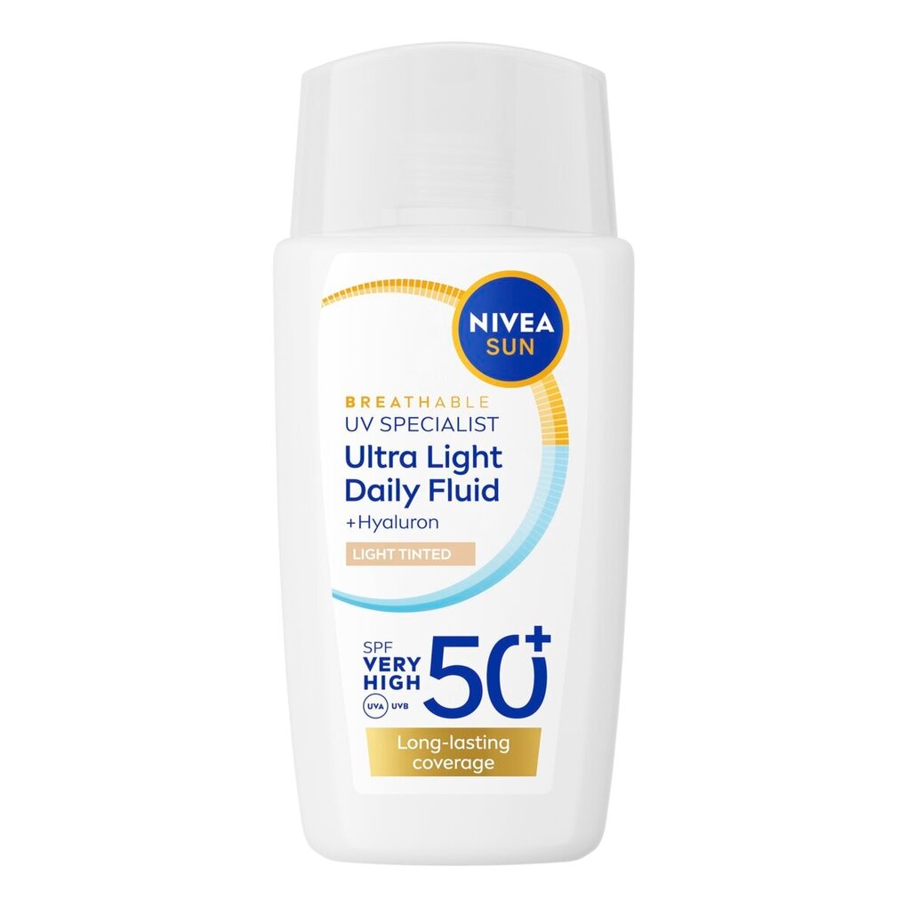 NIVEA Sun Breathable Uv Specialist SPF50+ Light Tinted Ultra Light Daily Fluid
