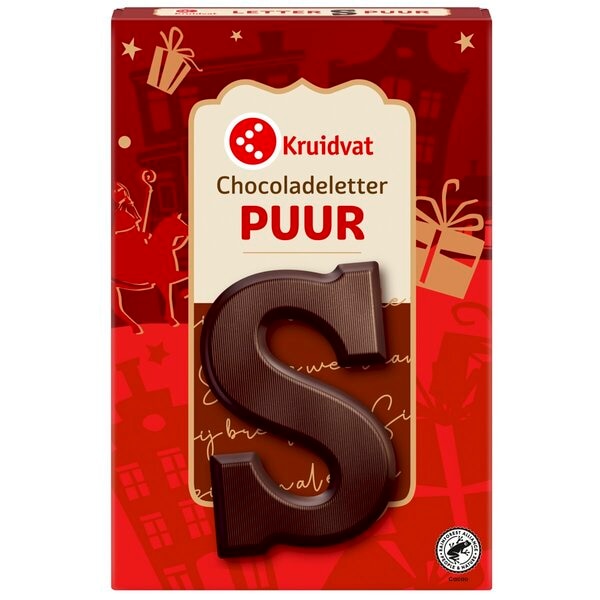 Kruidvat Pure Chocoladeletter 135g