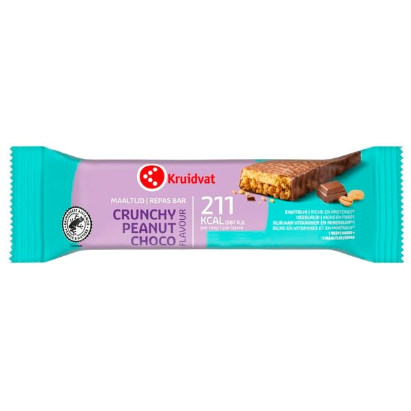 Kruidvat Crunchy Peanut Choco Maaltijdreep 58g