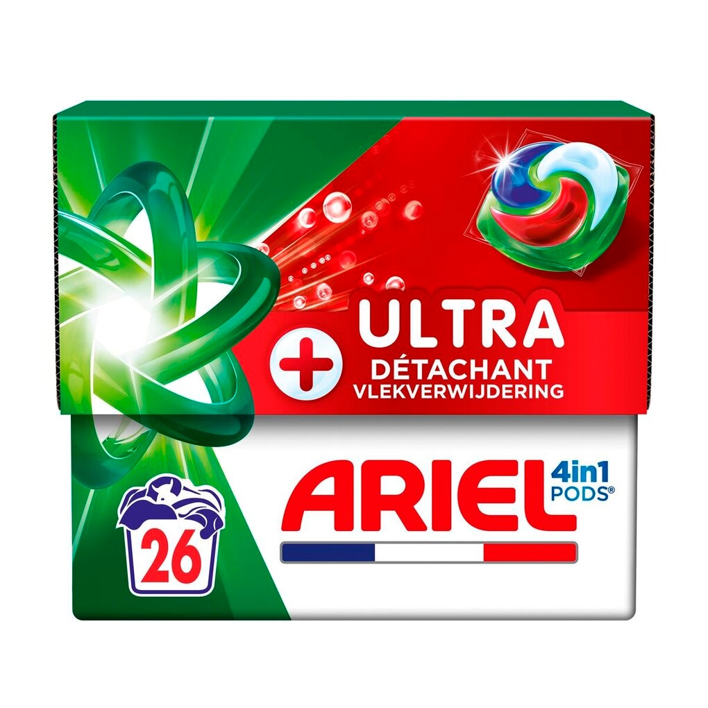 Ariel Pods 4-en-1 + Ultra Détachant