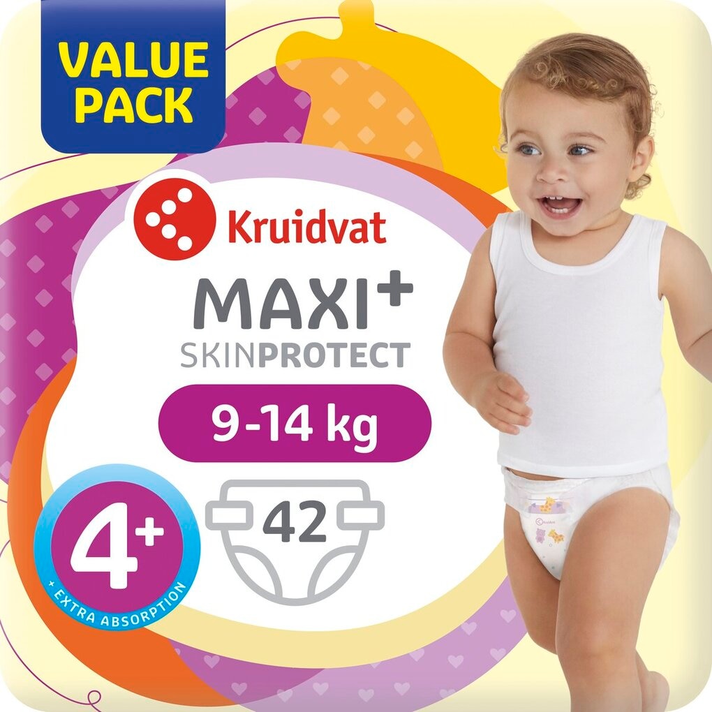 Kruidvat 4+ Maxi Plus Luiers Valuepack