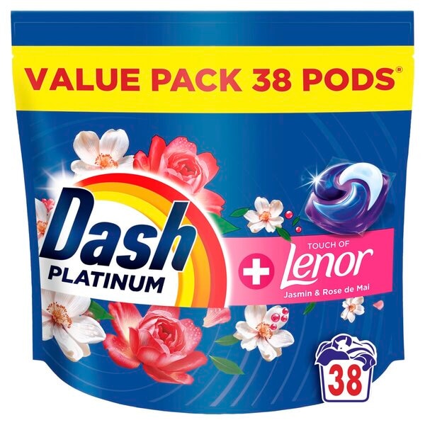 Dash Platinum + Touch of Lenor Jasmin & Rose de Mai Wasmiddelpods