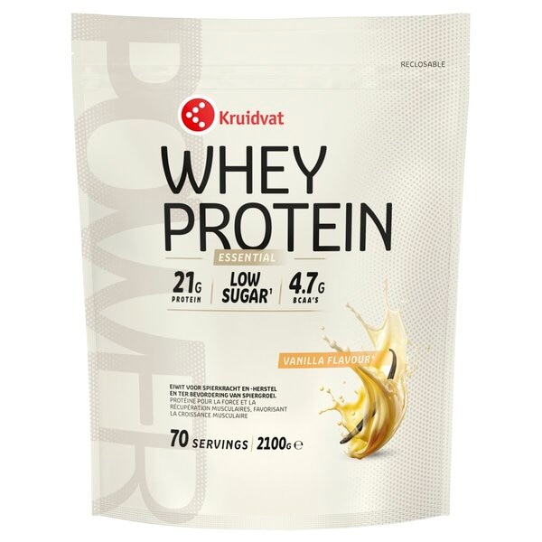 Kruidvat Essential Whey Protein Vanille Proteïnepoeder