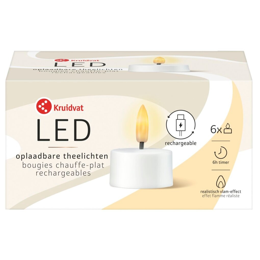 Kruidvat Bougies Chauffe-Plat LED Rechargeables