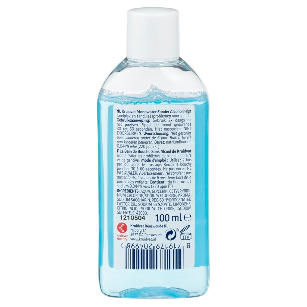 Kruidvat Mini Bain de Bouche Zero 0 % Alcool