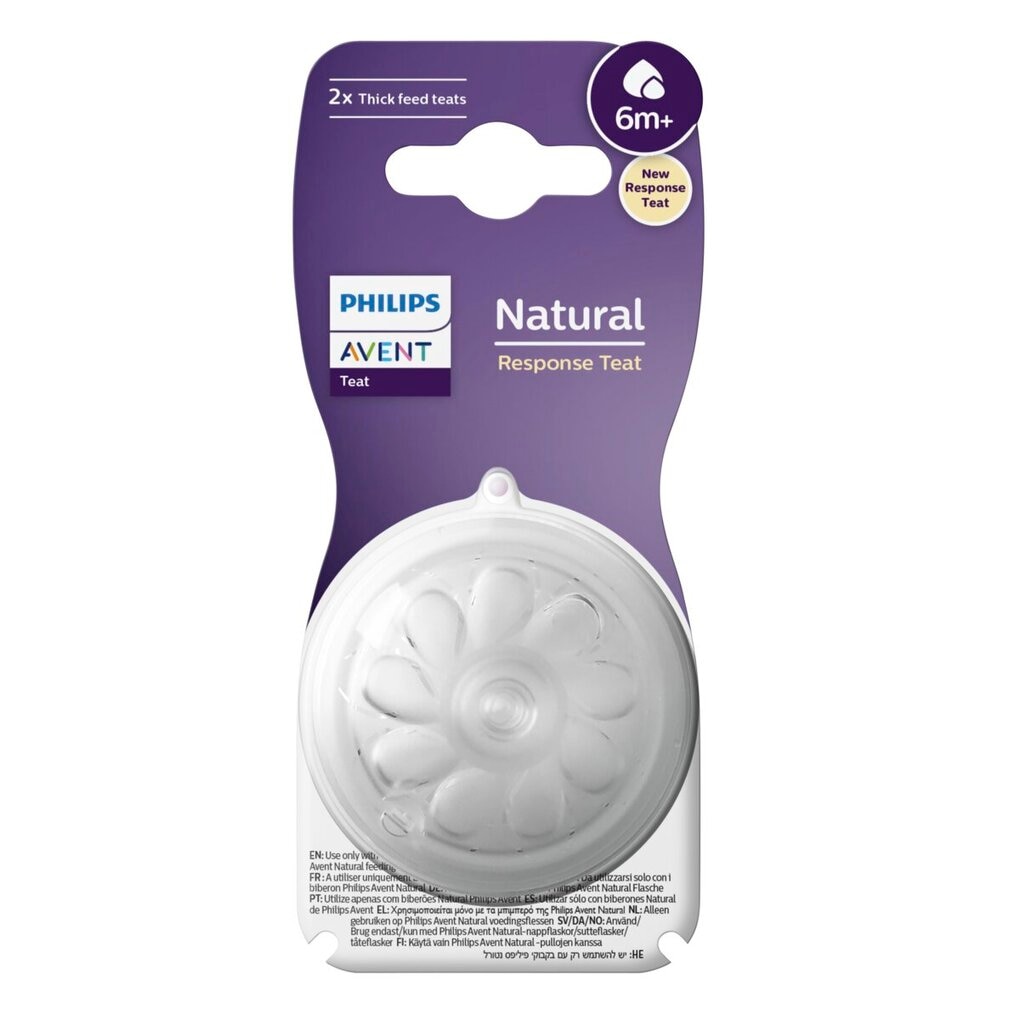 Philips Avent Tétines pour Bouillie Réponse Naturelle SCY966/02 6m+