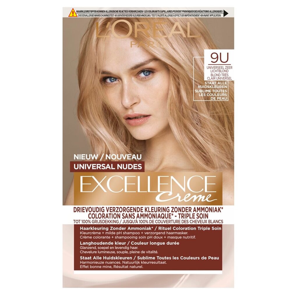 L'Oréal Paris Excellence Universal 9U Nudes Zeer Lichtblond Permanente Haarverf