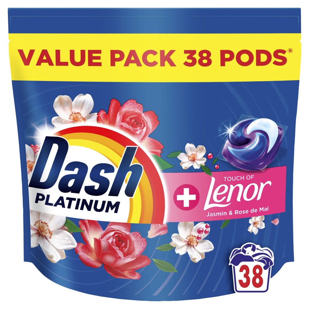 Dash Platinum + Touch of Lenor Jasmin & Rose de Mai Wasmiddelpods