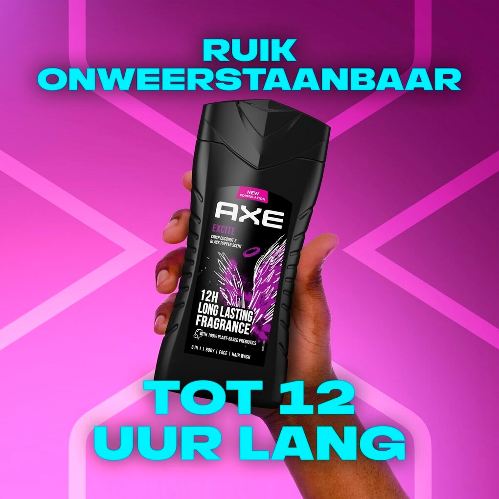 Axe Excite 3-In-1 Douchegel en Shampoo
