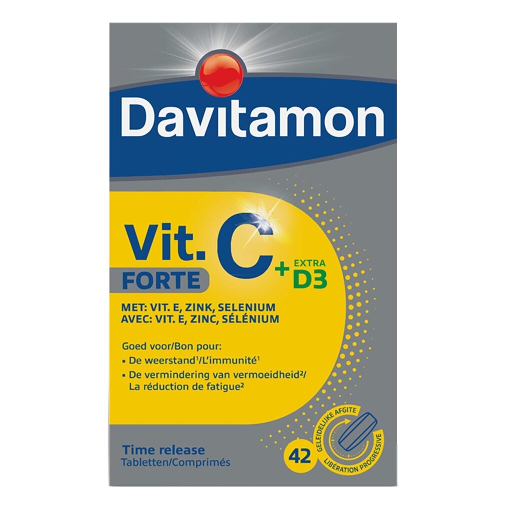 Davitamon Vitamine C Forte + Extra Vitamine D3 Time Release Tabletten