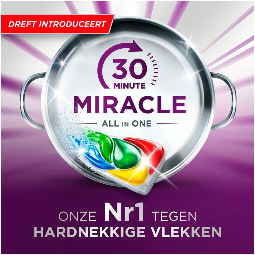 Dreft Capsules Lave-Vaisselle Tout-en-Un Platinum Miracle