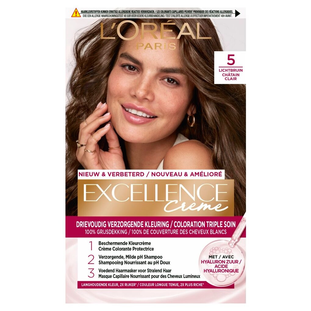 L'Oréal Paris Excellence Crème 5 Lichtbruin Permanente Haarverf