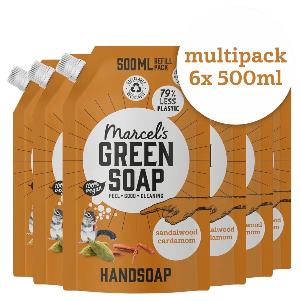 Marcel's Green Soap Sandelwood & Cardemom Handzeep Navulling