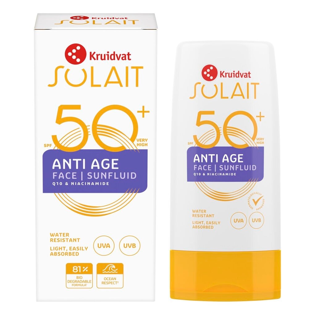 Kruidvat Solait SPF50+ Anti-Age Face Sunfluid