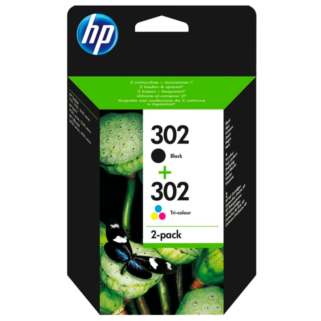 HP 302 Originele Zwarte/Drie-Kleuren Inktcartridges