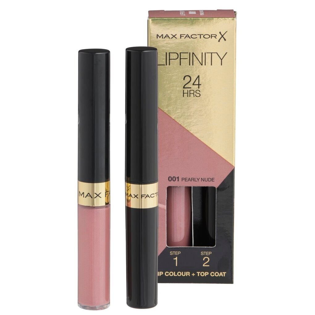 Max Factor Lipfinity 2-Step 001 Pearly Nude Long Lasting Lipstick