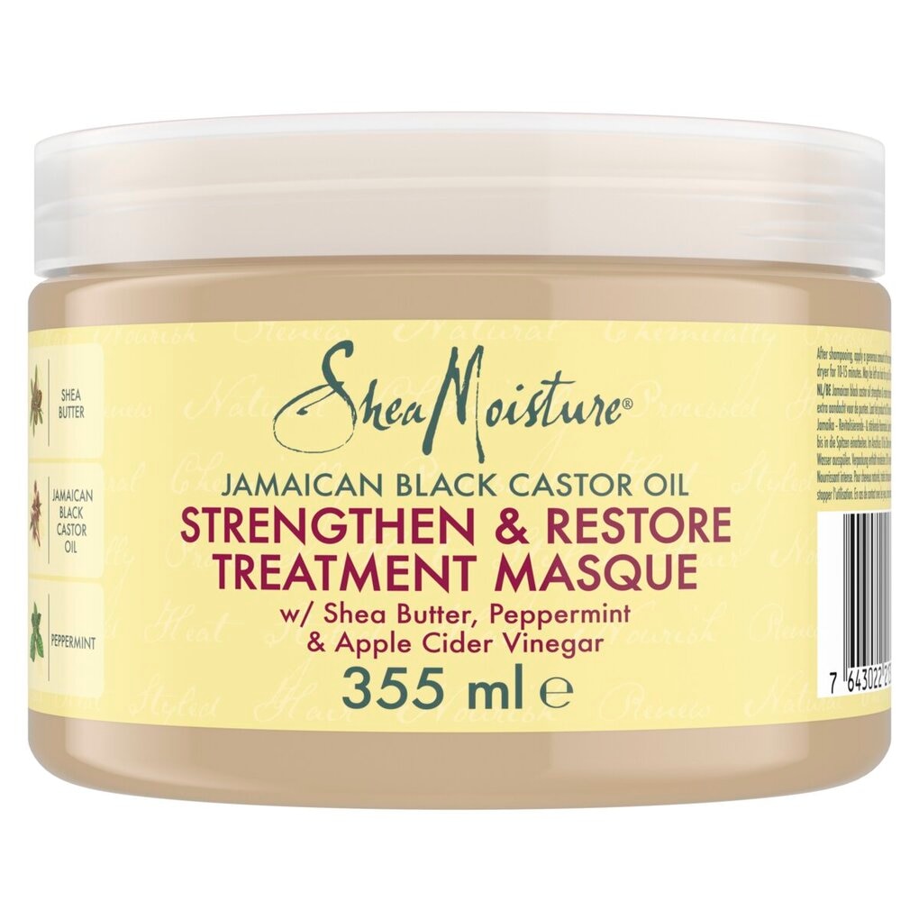 SheaMoisture Jamaican Black Castor Oil Strenghten & Restore Treatement Masker SheaMoisture Jamaican Black Castor Oil Strenghten & Restore Treatement Masker