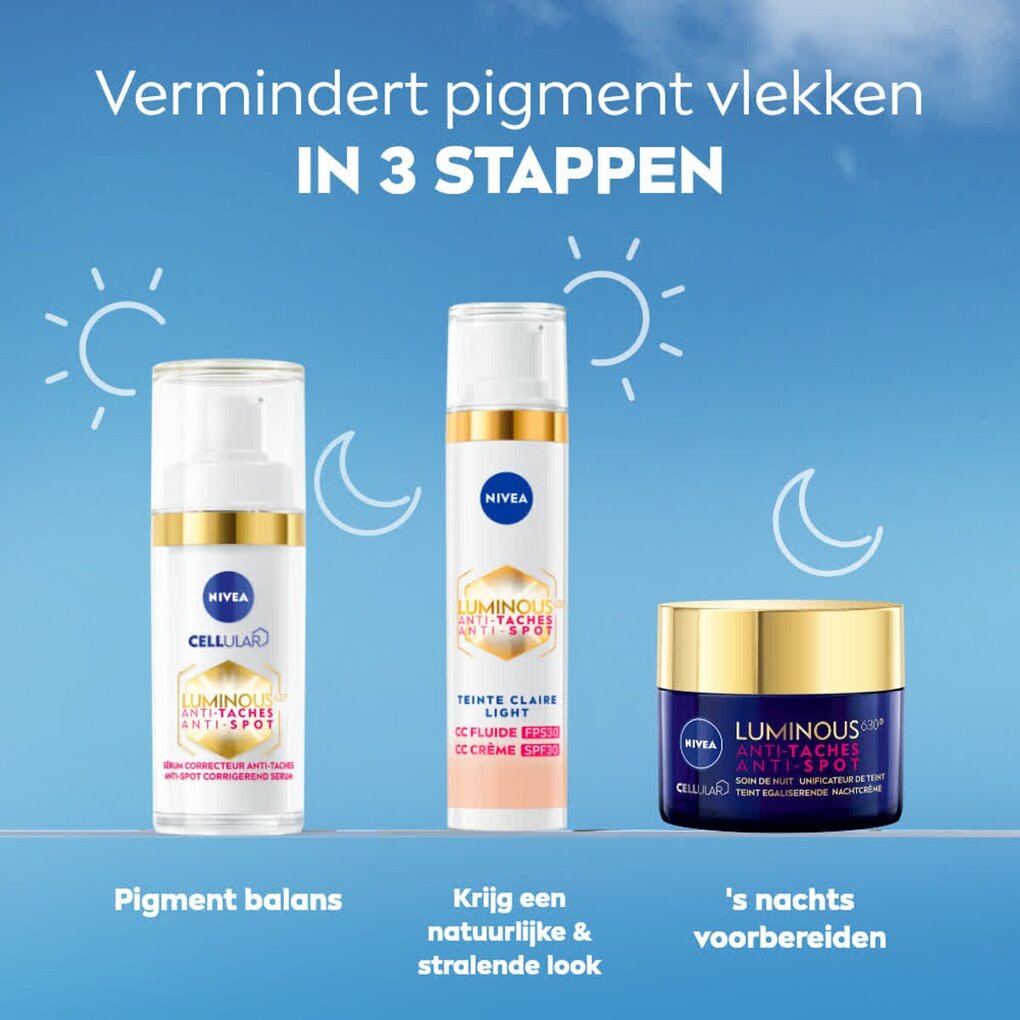 NIVEA Luminous630 Anti-spot SPF30 01 Light 3-in-1 CC Crème
