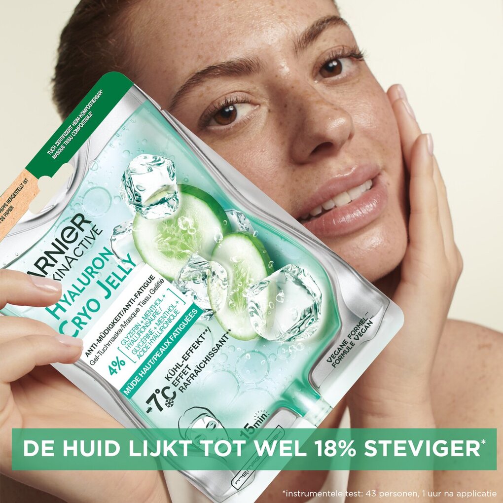 Garnier SkinActive Hyaluron Cryo Jelly Anti-Vermoeidheid Tissuemasker