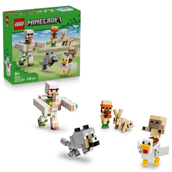 LEGO Minecraft 21592 L’Attaque du Désert du Poulet Chevauché